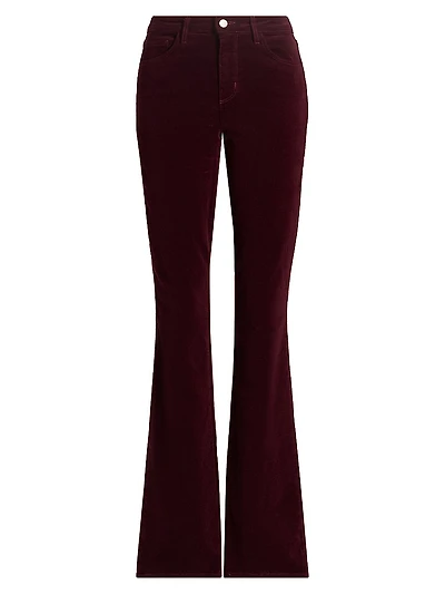 Stevie Velveteen Mid-Rise Pants