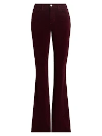 Stevie Velveteen Mid-Rise Pants