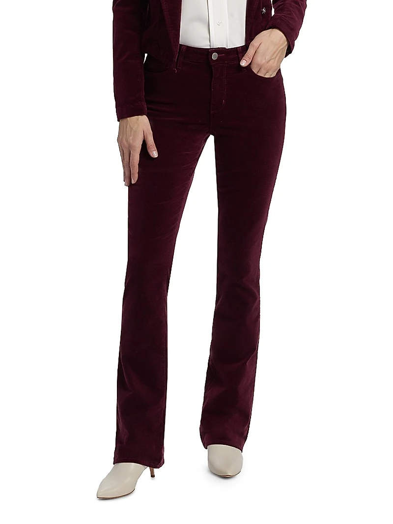 Stevie Velveteen Mid-Rise Pants