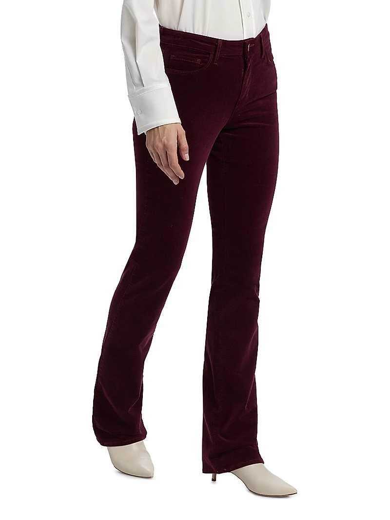Stevie Velveteen Mid-Rise Pants