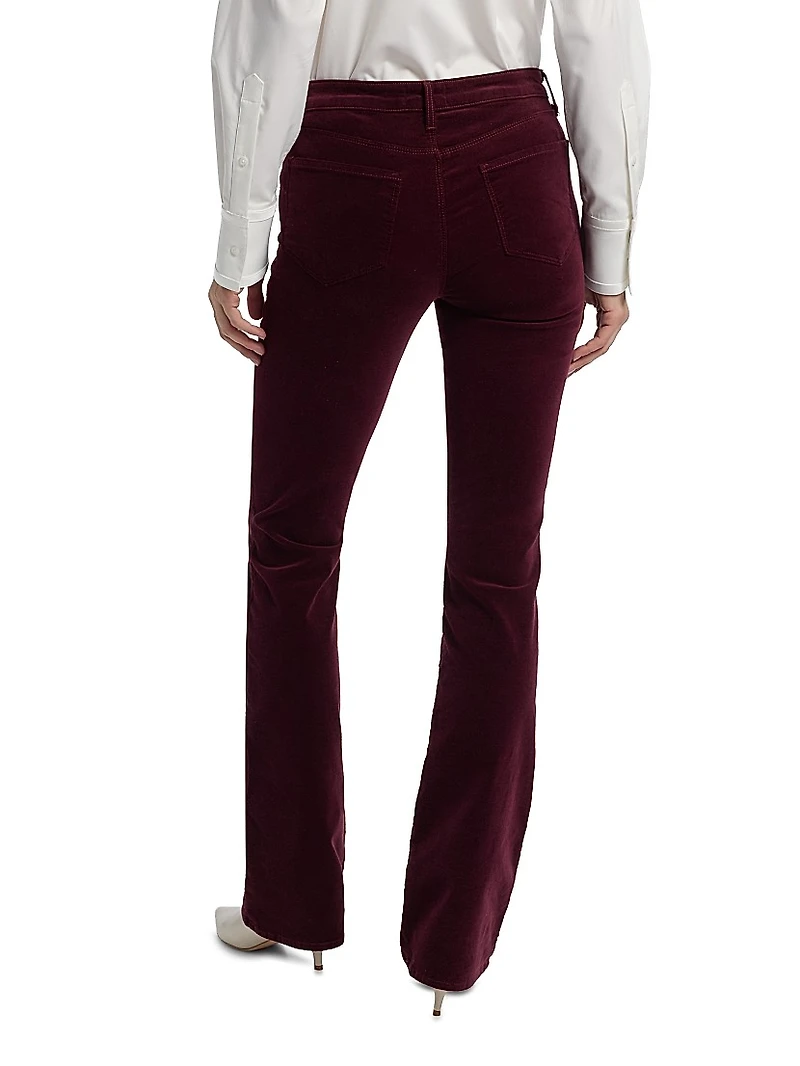 Stevie Velveteen Mid-Rise Pants