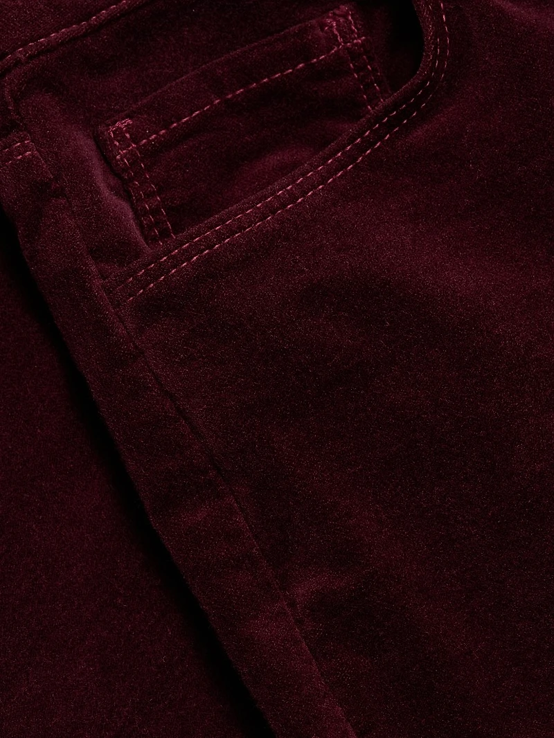 Stevie Velveteen Mid-Rise Pants