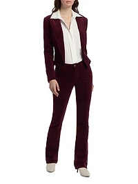 Stevie Velveteen Mid-Rise Pants