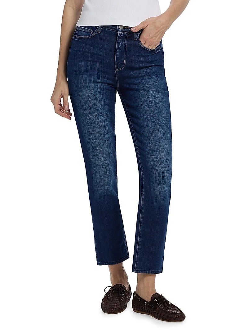 Celestia Cropped Ultra High-Rise Slim-Straight Jeans