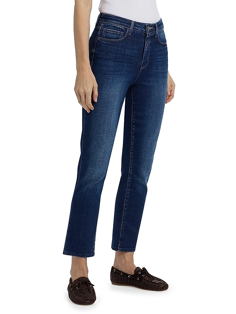 Celestia Cropped Ultra High-Rise Slim-Straight Jeans