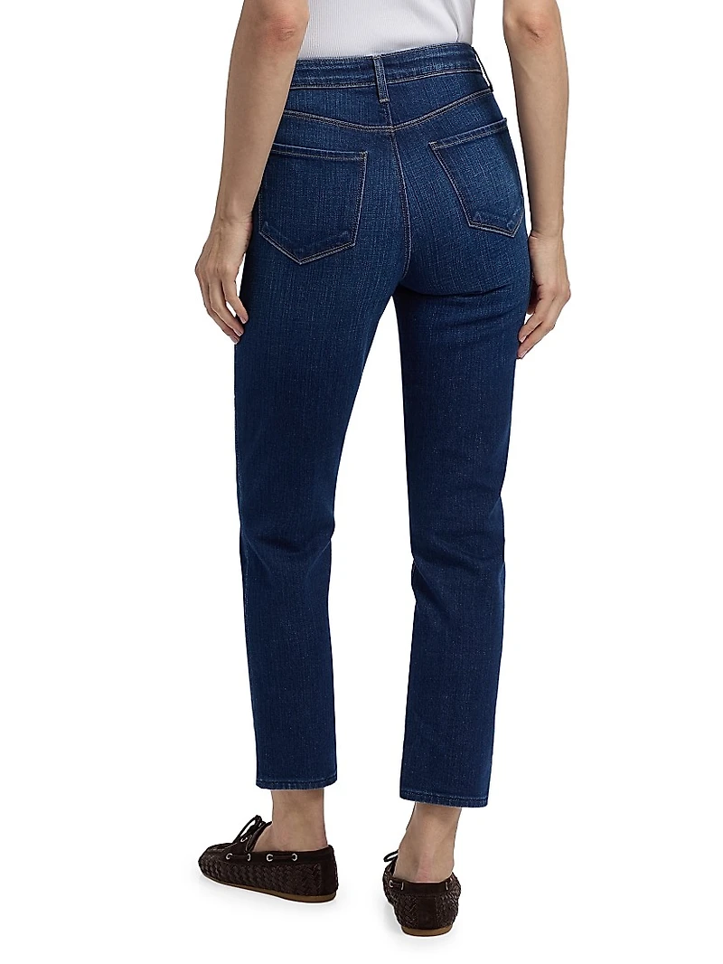 Celestia Cropped Ultra High-Rise Slim-Straight Jeans