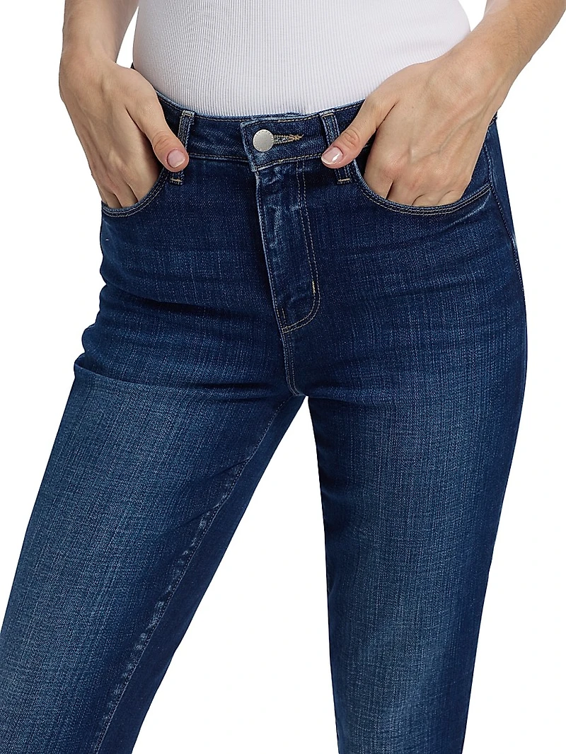 Celestia Cropped Ultra High-Rise Slim-Straight Jeans