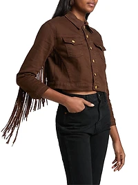 Koda Crop Fringe Jacket