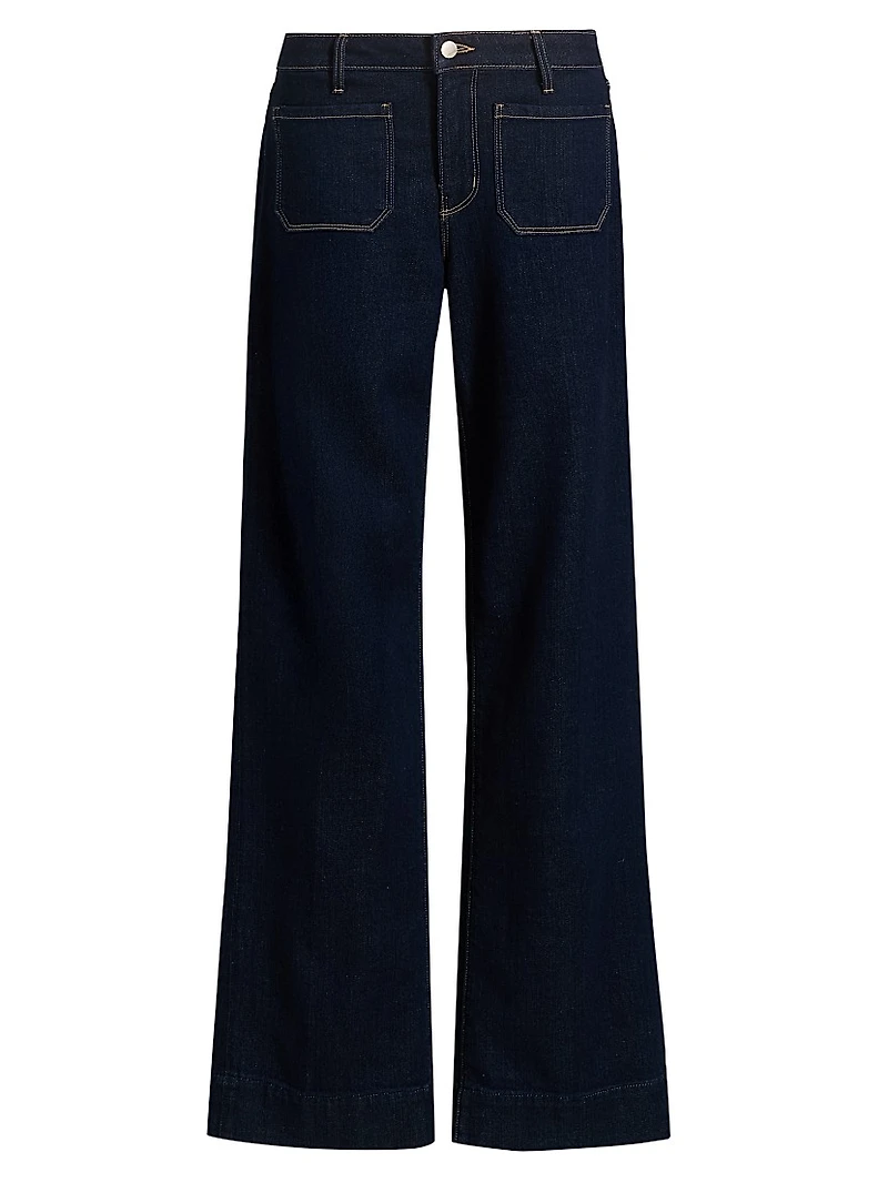 Nolan Patch Pocket Wide-Leg Jeans