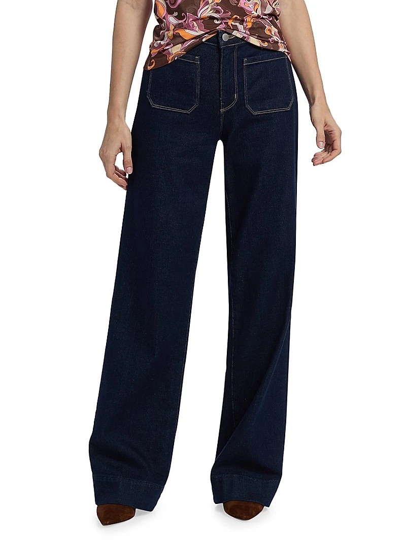 Nolan Patch Pocket Wide-Leg Jeans