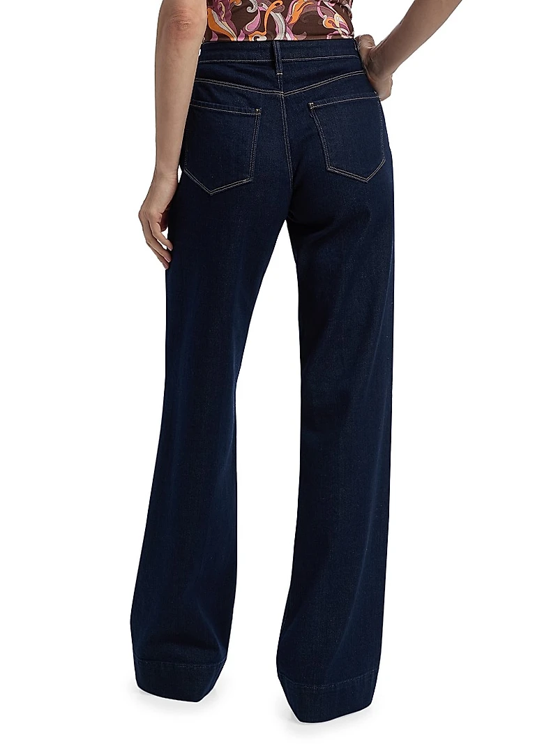 Nolan Patch Pocket Wide-Leg Jeans