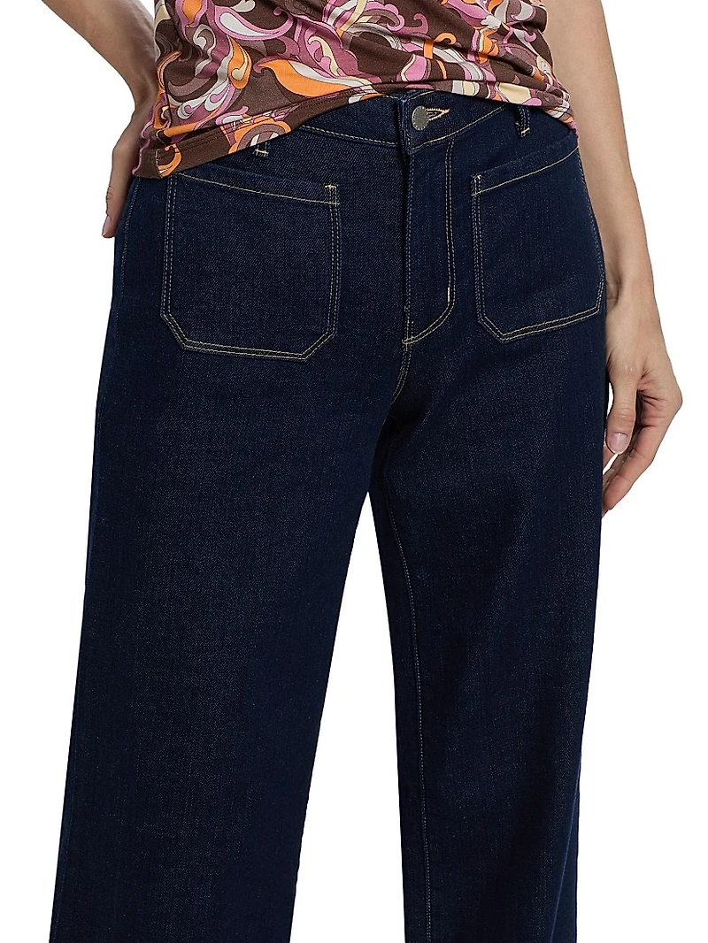 Nolan Patch Pocket Wide-Leg Jeans