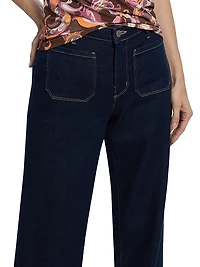 Nolan Patch Pocket Wide-Leg Jeans