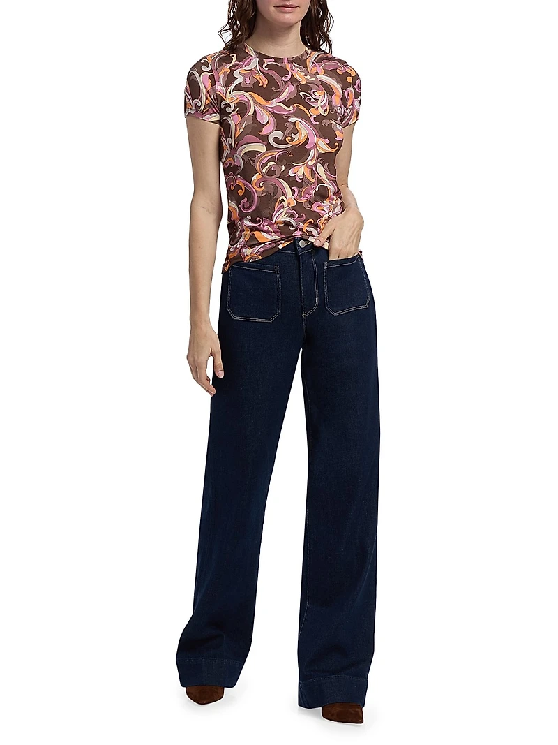 Nolan Patch Pocket Wide-Leg Jeans