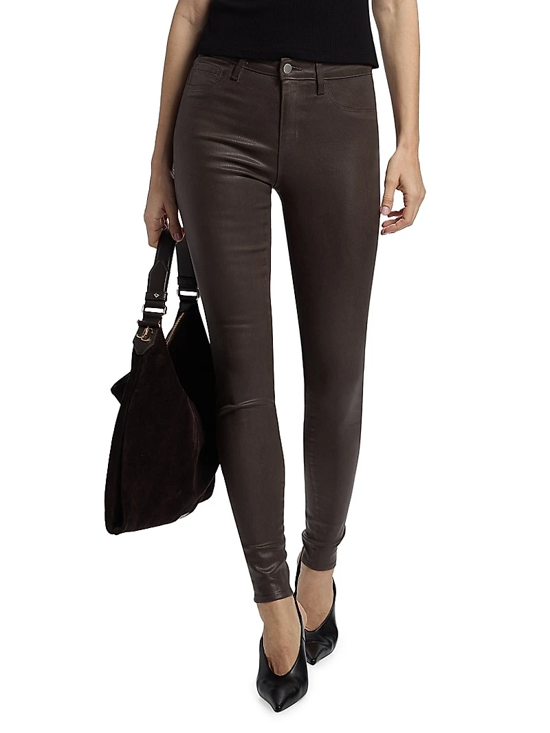 Marguerite Mid-Rise Coated Skinny Jeans
