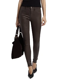 Marguerite Mid-Rise Coated Skinny Jeans