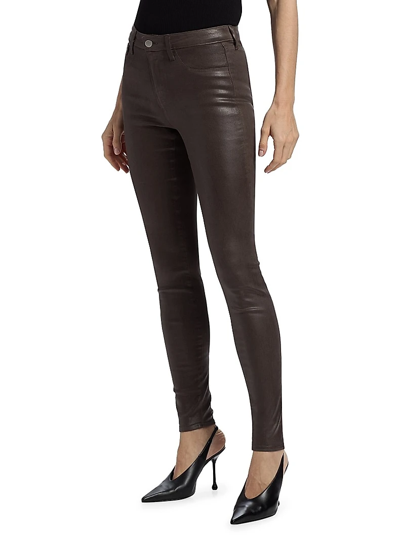 Marguerite Mid-Rise Coated Skinny Jeans