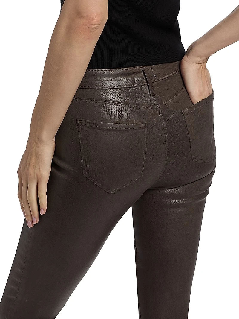 Marguerite Mid-Rise Coated Skinny Jeans