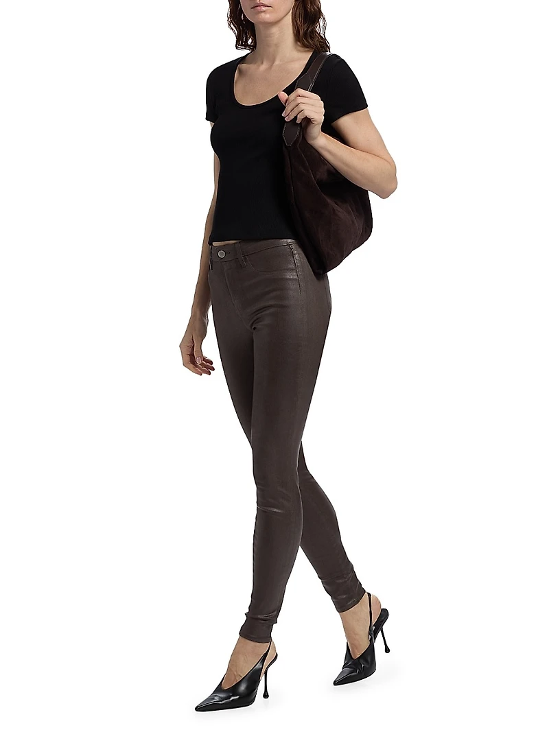 Marguerite Mid-Rise Coated Skinny Jeans