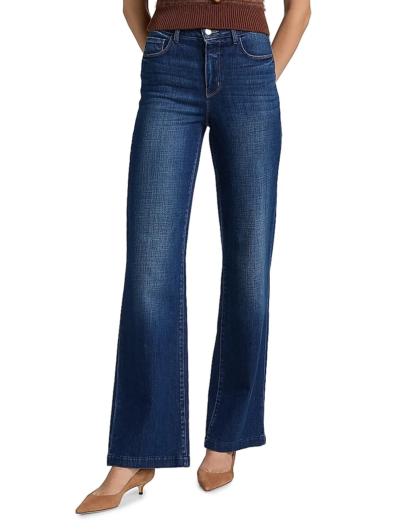 Scottie Denim High-Rise Wide-Leg Jeans