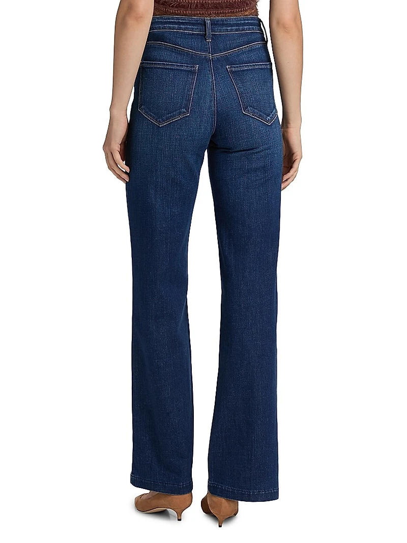 Scottie Denim High-Rise Wide-Leg Jeans