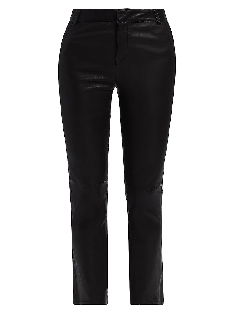 Ketra Leather Baby Boot-Cut Trousers