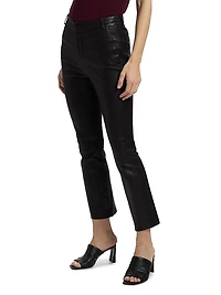 Ketra Leather Baby Boot-Cut Trousers