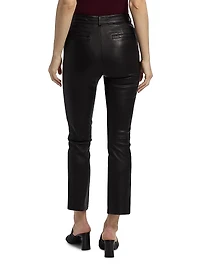 Ketra Leather Baby Boot-Cut Trousers