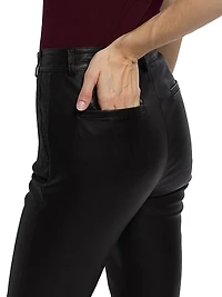 Ketra Leather Baby Boot-Cut Trousers
