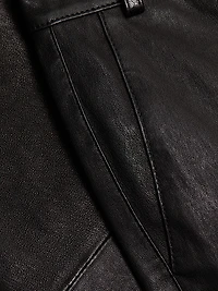 Ketra Leather Baby Boot-Cut Trousers