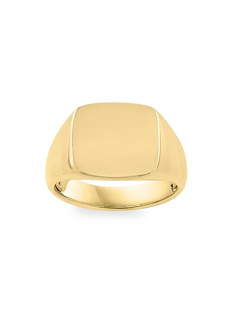 14K Yellow Gold Signet Ring