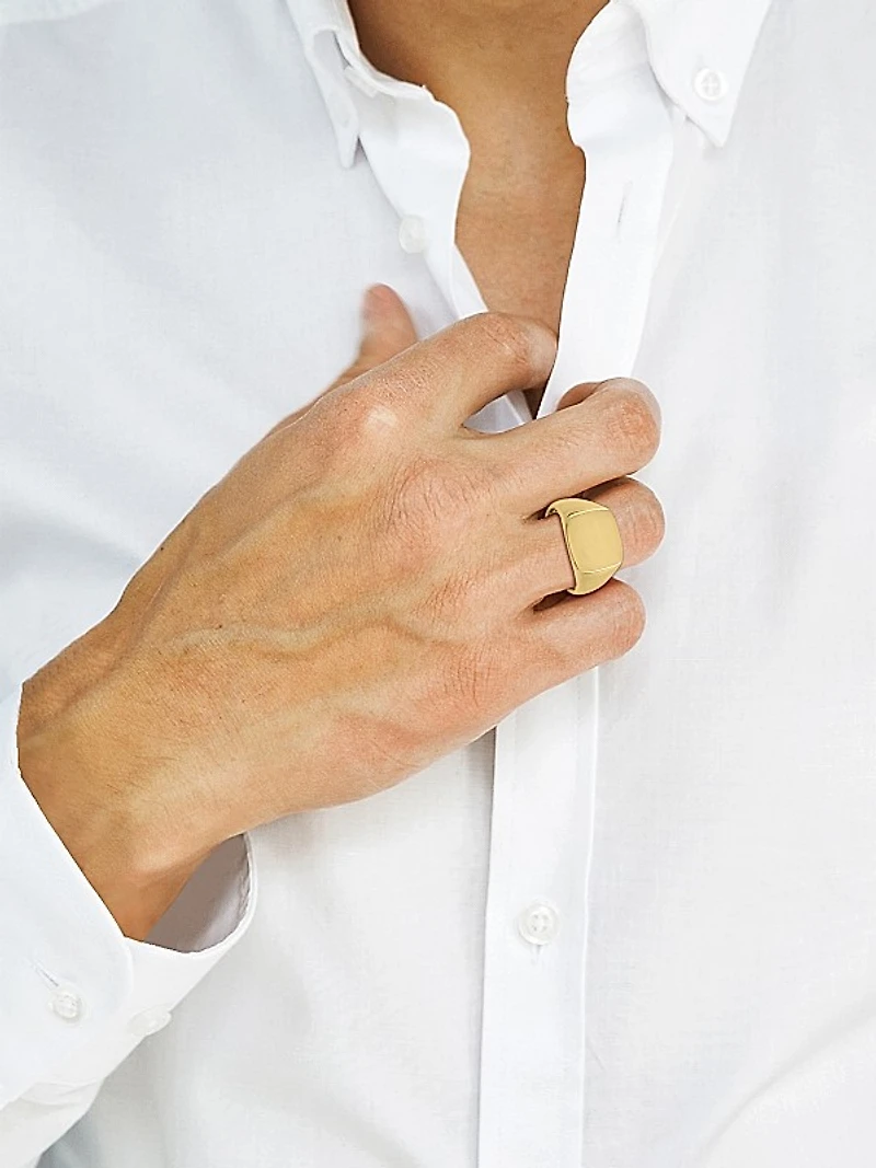 14K Yellow Gold Signet Ring