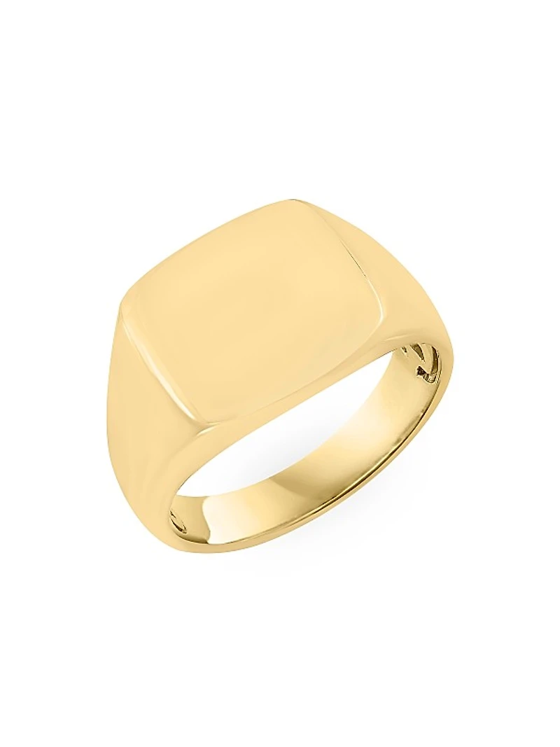 14K Yellow Gold Signet Ring