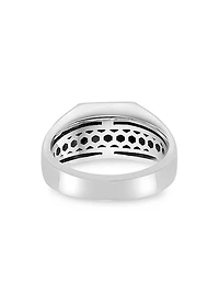 925 Sterling Silver & Black Spinel Ring