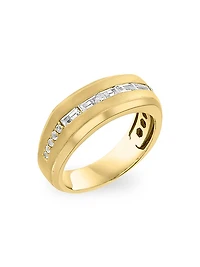 14K-Gold-Plated Sterling Silver & White Sapphire Ring