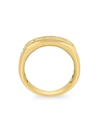 14K-Gold-Plated Sterling Silver & White Sapphire Ring