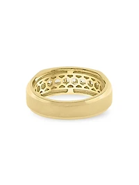 14K-Gold-Plated Sterling Silver & White Sapphire Ring