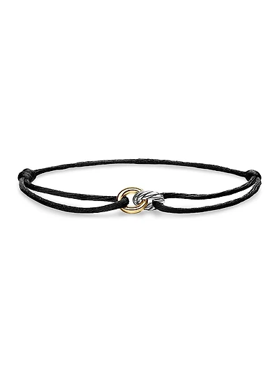Sculpted Cable Linked Cord Bracelet
