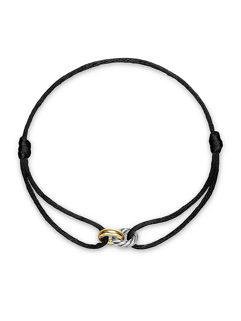 Sculpted Cable Linked Cord Bracelet