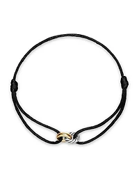 Sculpted Cable Linked Cord Bracelet