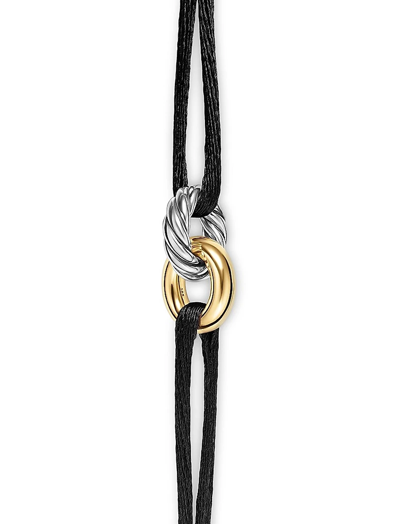 Sculpted Cable Linked Cord Bracelet
