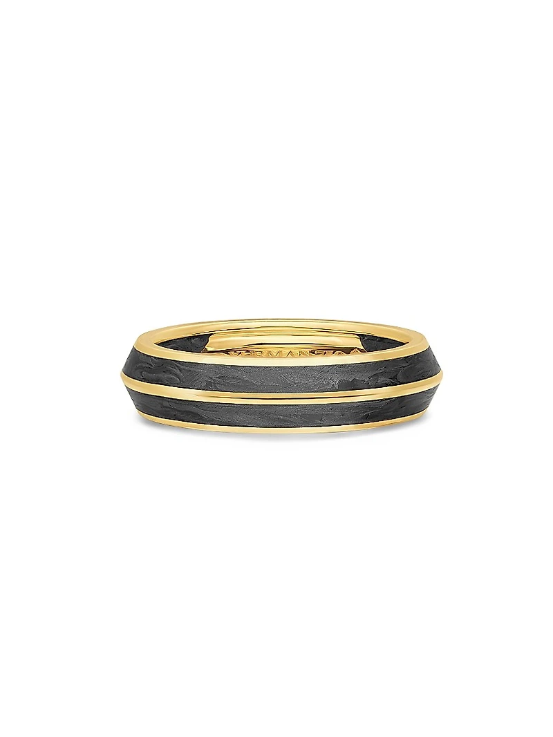 Knife Edge Band Ring 18K Yellow Gold