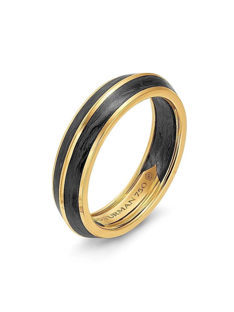 Knife Edge Band Ring 18K Yellow Gold