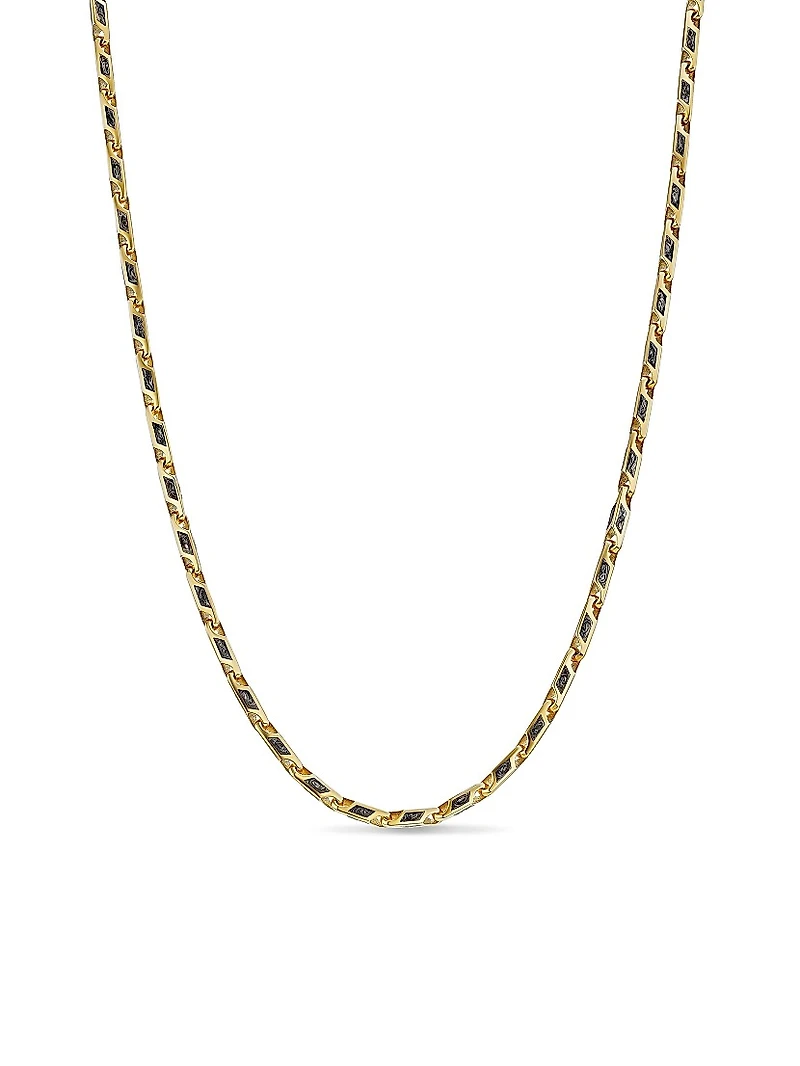 Streamline Faceted Chain Necklace 18K Yellow Gold