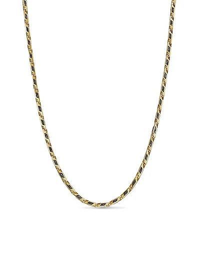 Streamline Faceted Chain Necklace 18K Yellow Gold
