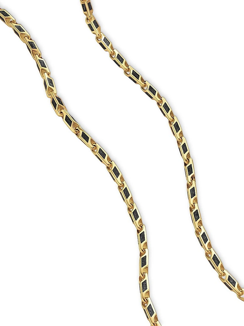 Streamline Faceted Chain Necklace 18K Yellow Gold