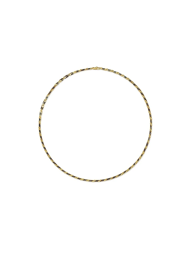 Streamline Faceted Chain Necklace 18K Yellow Gold