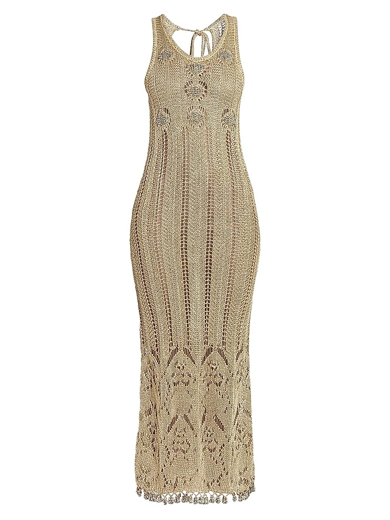 Crochet Slim-Fit Maxi Dress