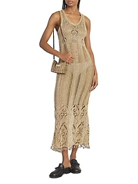 Crochet Slim-Fit Maxi Dress