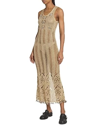 Crochet Slim-Fit Maxi Dress